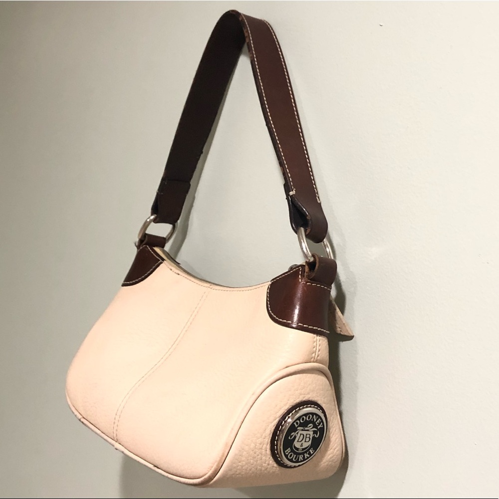 Dooney & Bourke Small Cream Brown Leather Purse